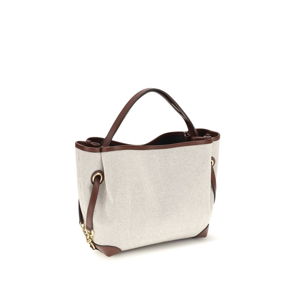 Chloe Beige Fabric Handbag