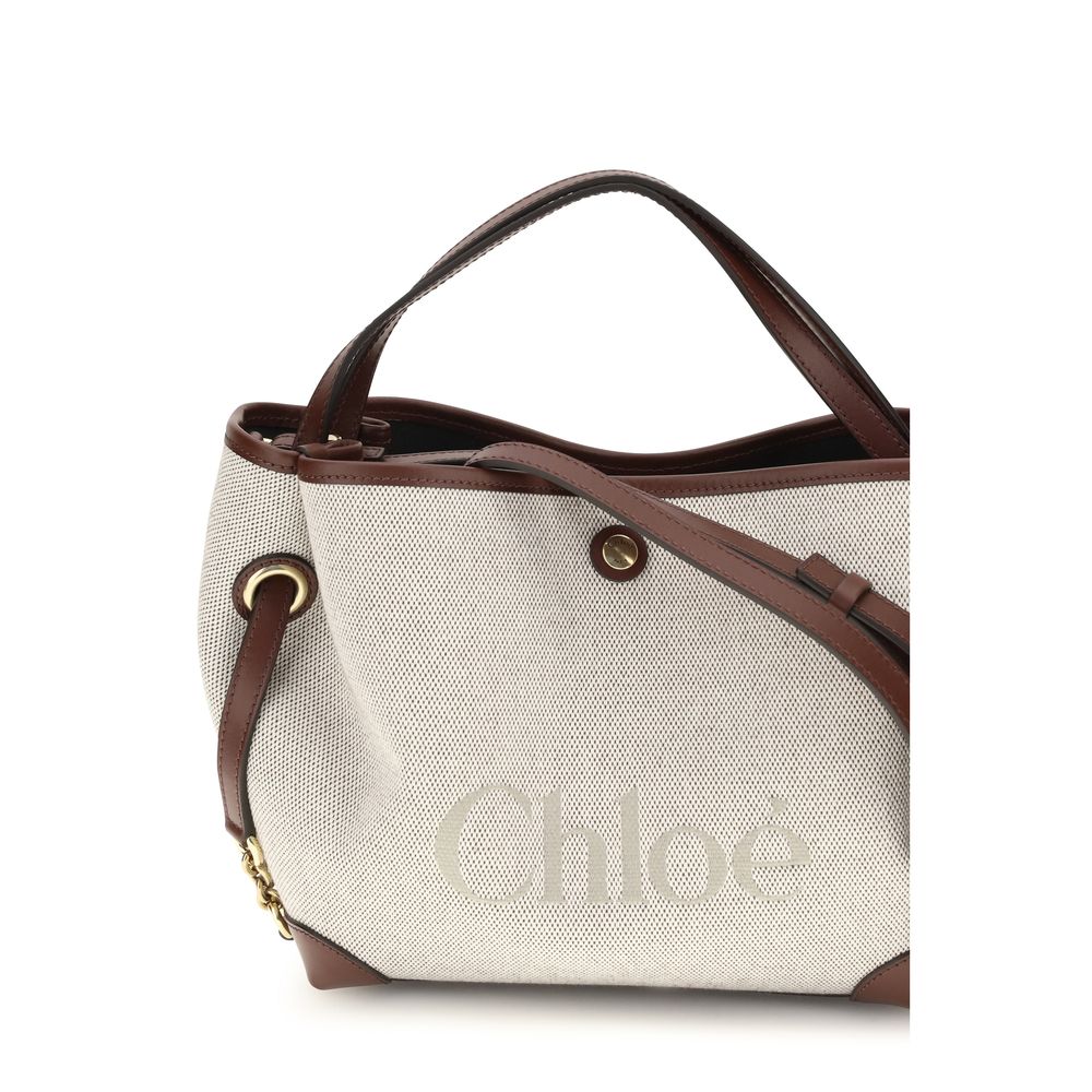 Chloe Beige Fabric Handbag