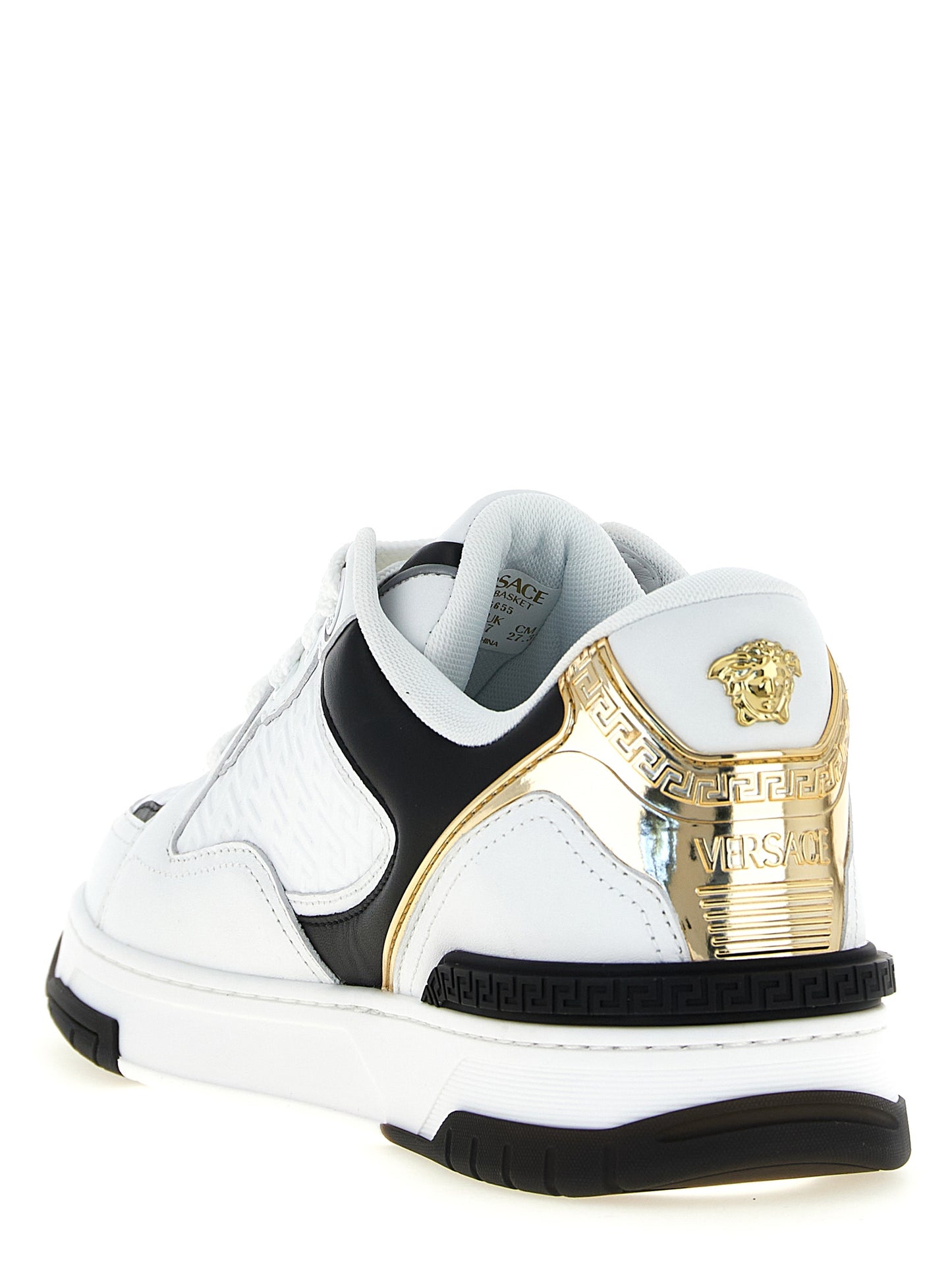 Versace Bicolor Leather Low Top Sneakers
