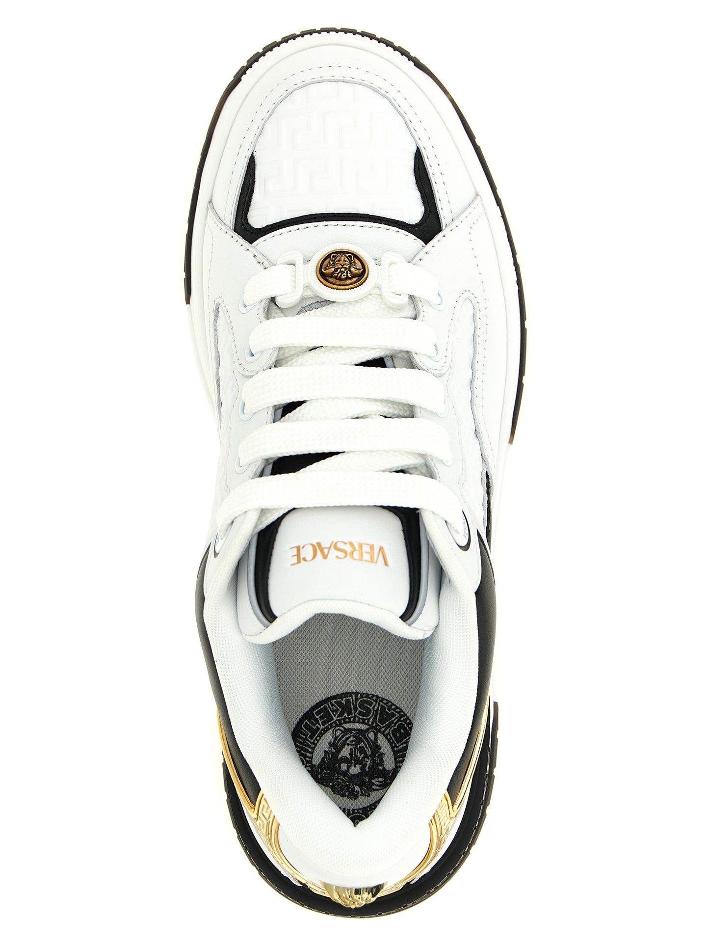 Versace Bicolor Leather Low Top Sneakers