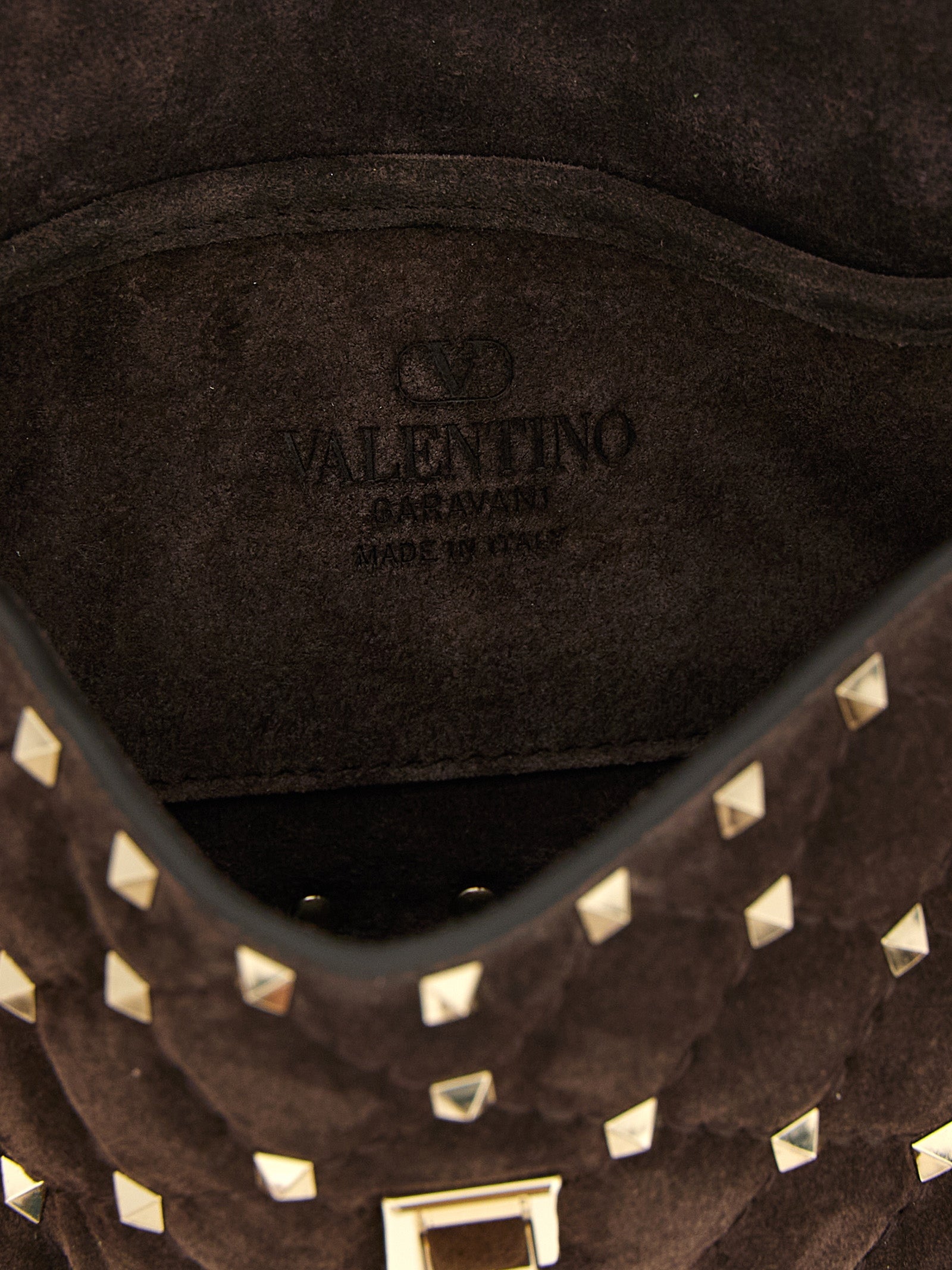 Valentino Garavani Bruine Kalfsleren Schoudertas