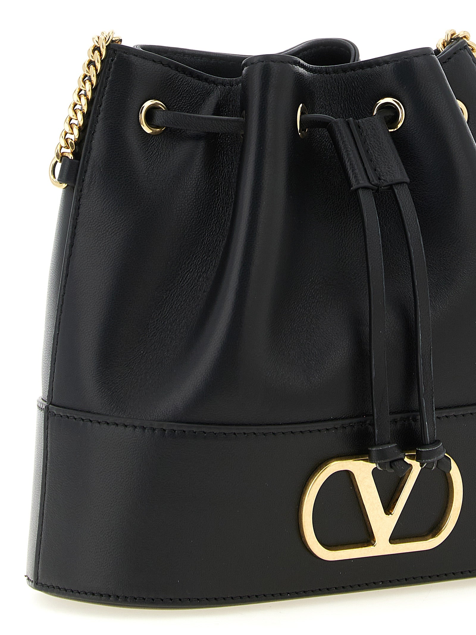 Valentino Garavani Zwarte Lamsleren Crossbodytas
