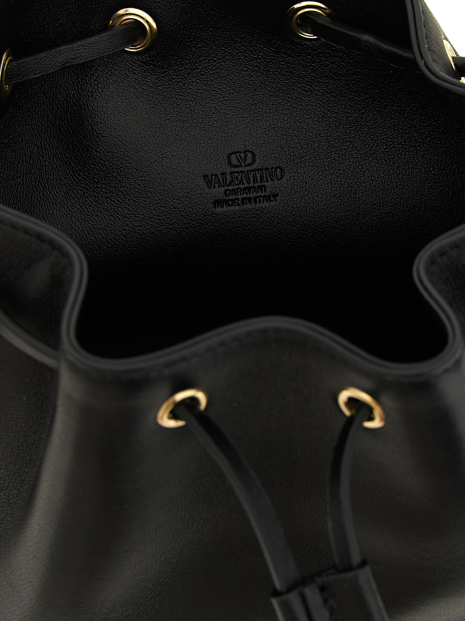 Valentino Garavani Zwarte Lamsleren Crossbodytas