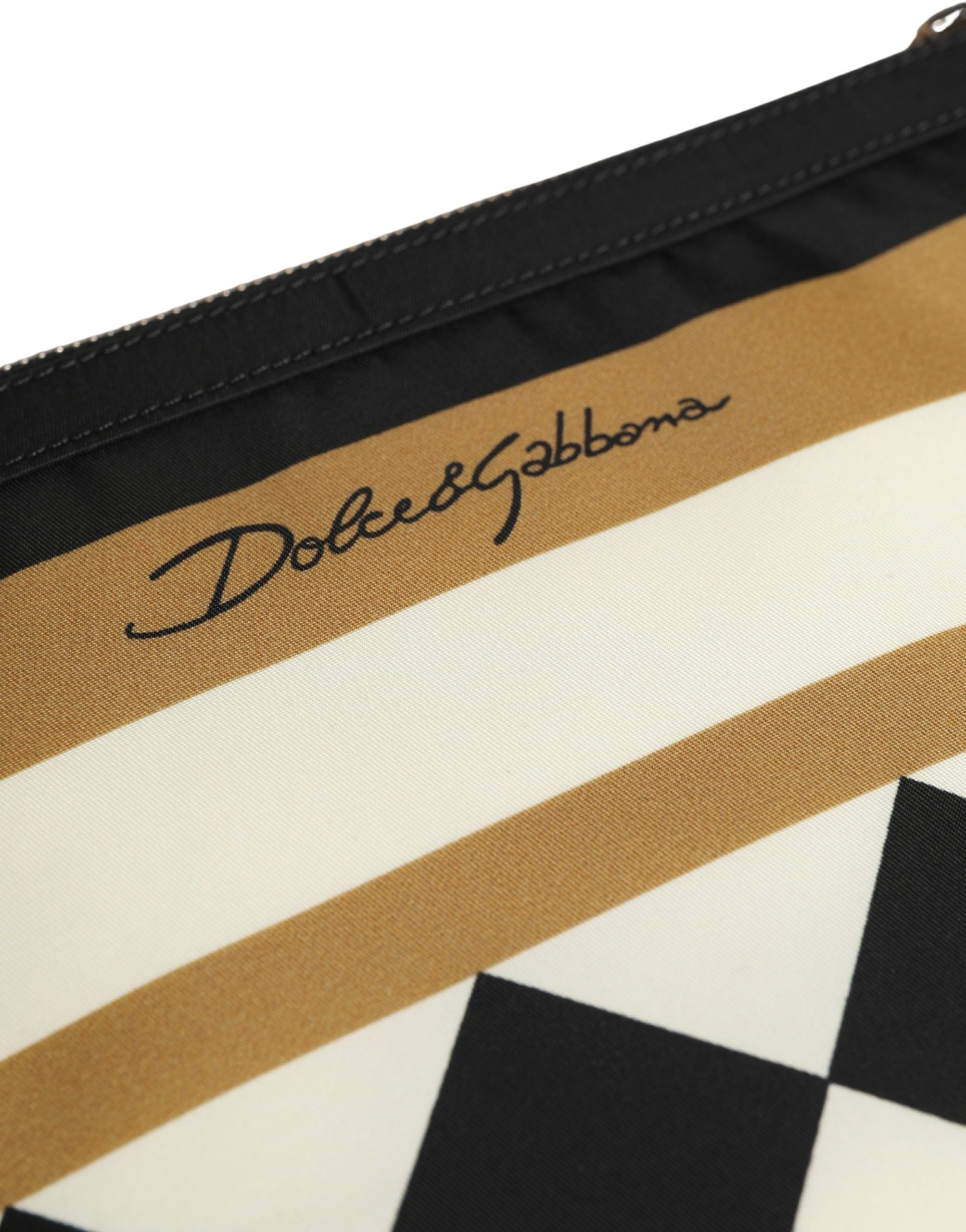 Dolce & Gabbana Meerkleurige Geblokte Tas met Logoprint en Rits