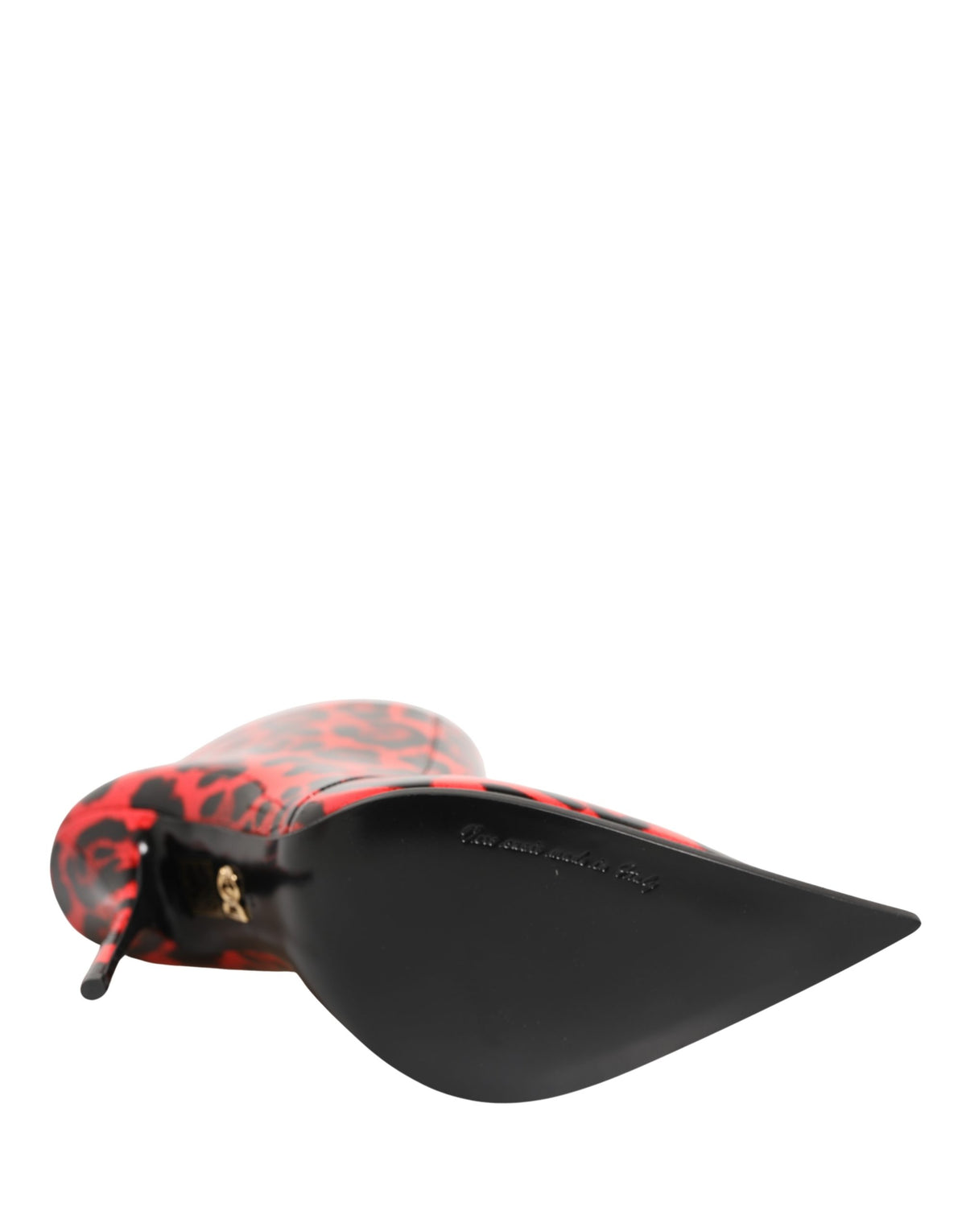 Dolce & Gabbana Rode Luipaard Cardinale Enkellaarsjes Schoenen