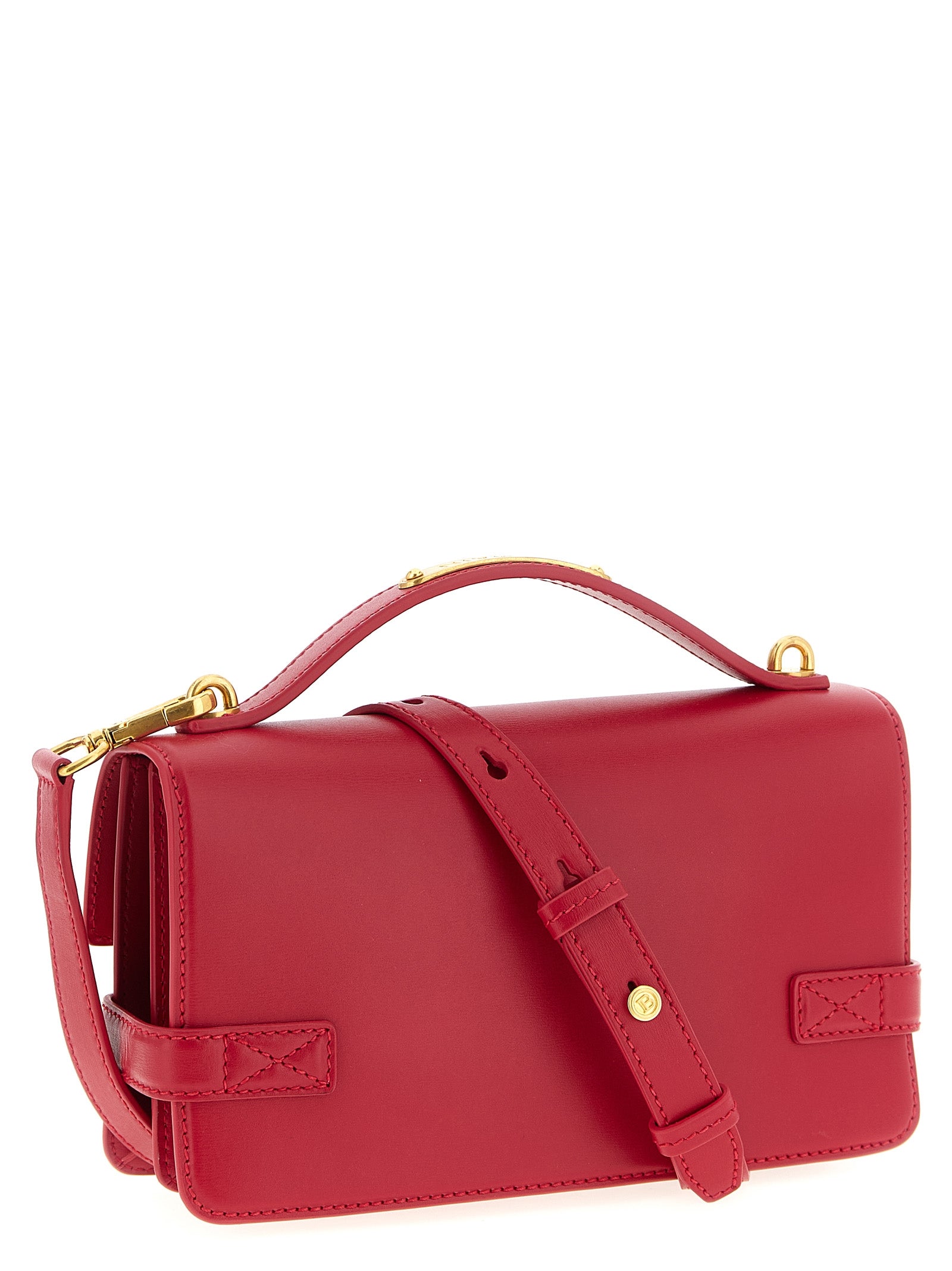 Balmain Fuchsia Calfskin Handbag