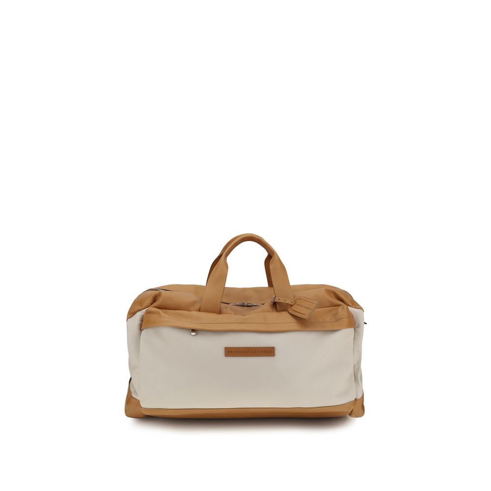 Brunello Cucinelli Beige Kalfsleer Bos Taurus Bagage en Reizen