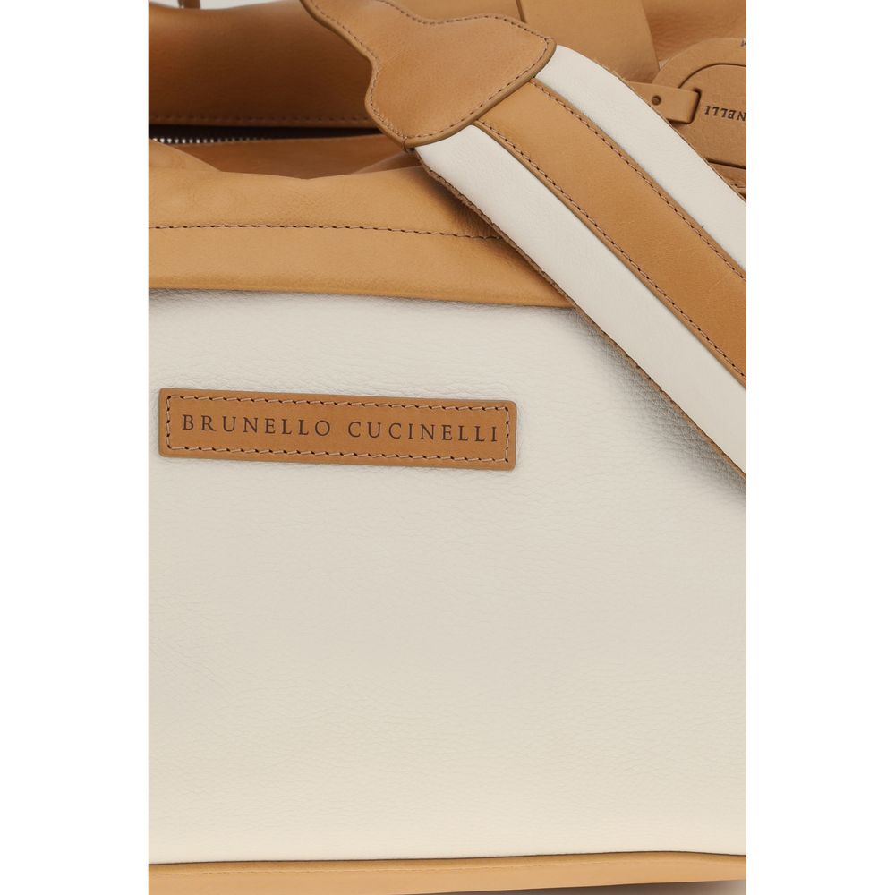 Brunello Cucinelli Beige Kalfsleer Bos Taurus Bagage en Reizen