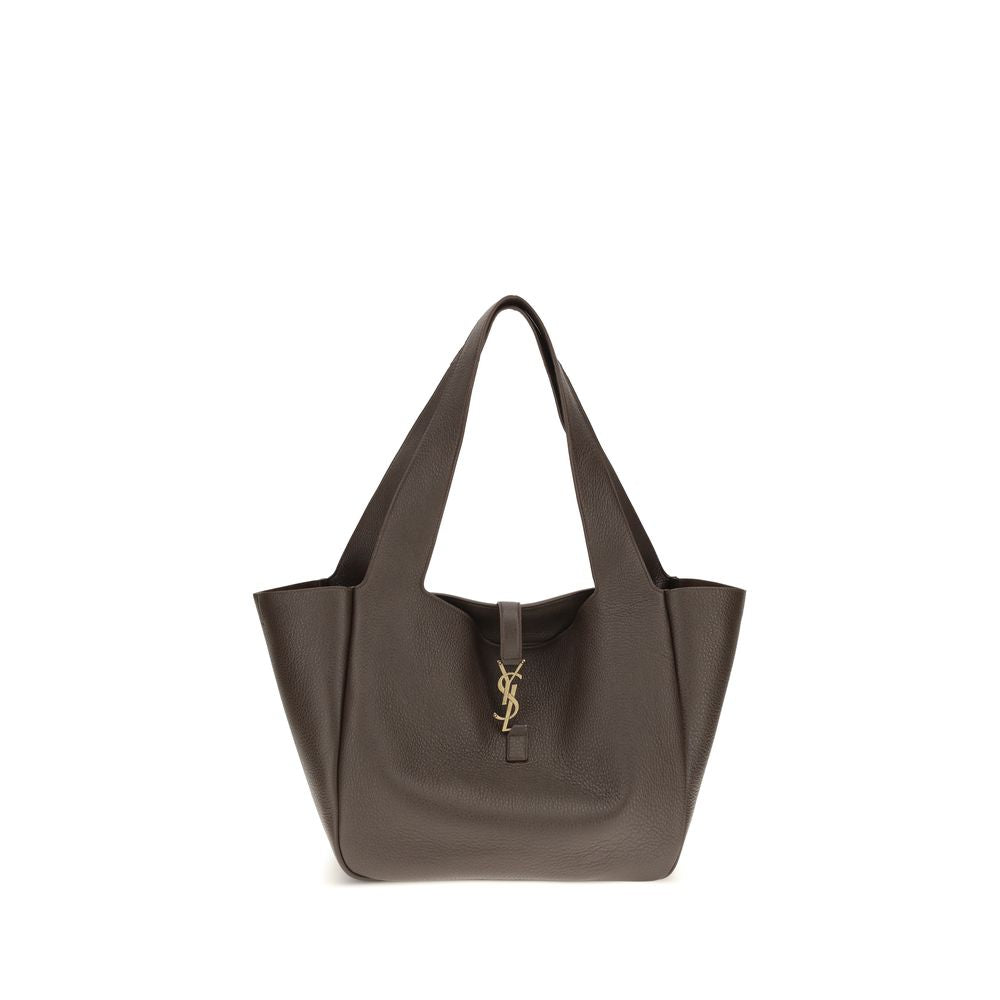 Saint Laurent Sac à Bandoulière en Cuir de Veau Marron Bos Taurus