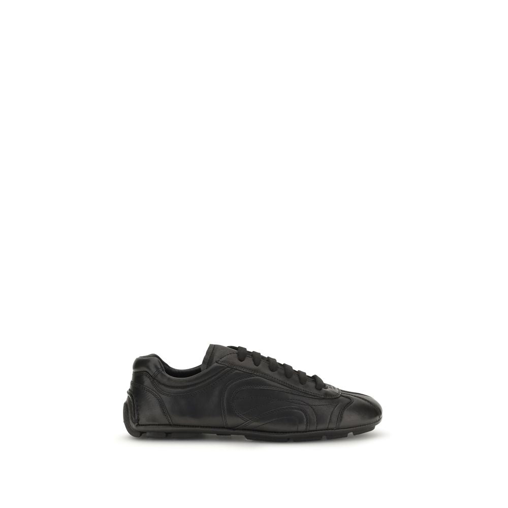 Prada Zwarte Lam Ovis Aries Aries Lage Sneakers