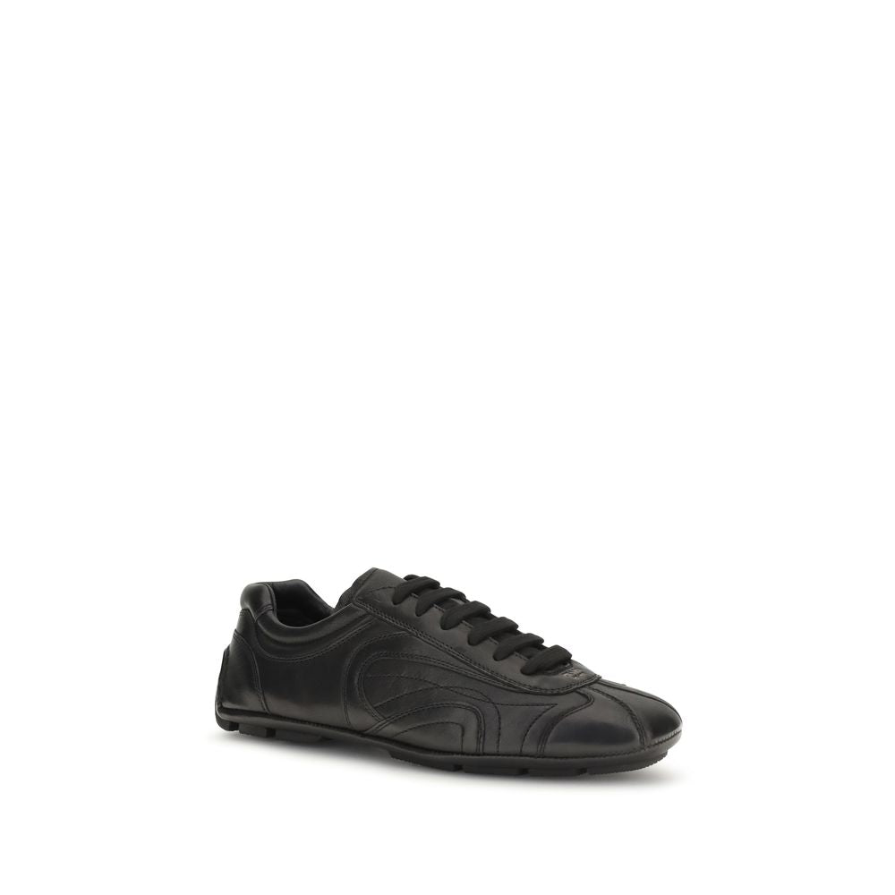Prada Zwarte Lam Ovis Aries Aries Lage Sneakers