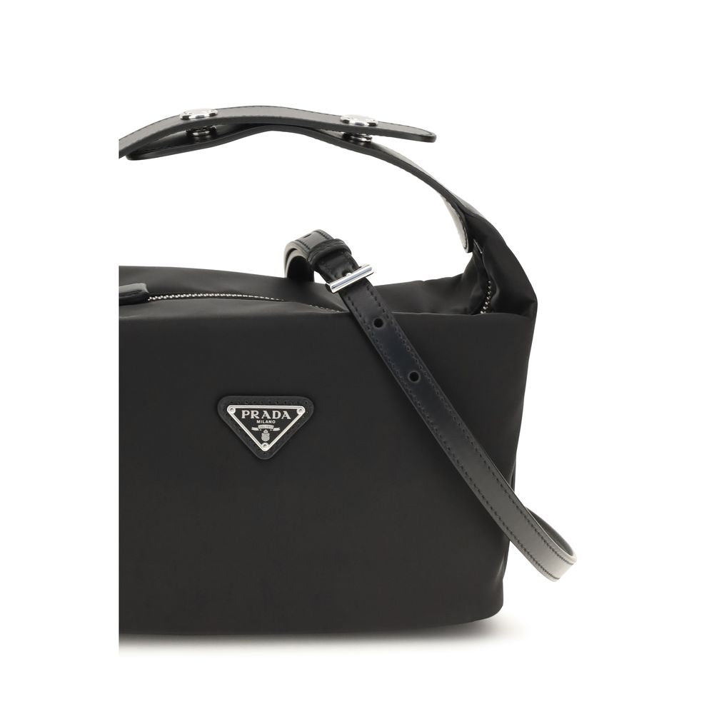 Prada Zwarte Schoudertas van Gerecycled Polyamide