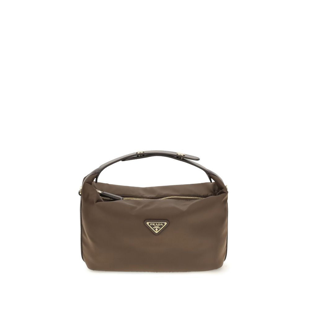 Prada Bruine Schoudertas van Gerecycled Polyamide