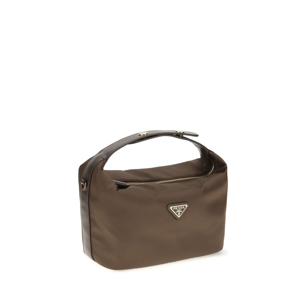 Prada Bruine Schoudertas van Gerecycled Polyamide