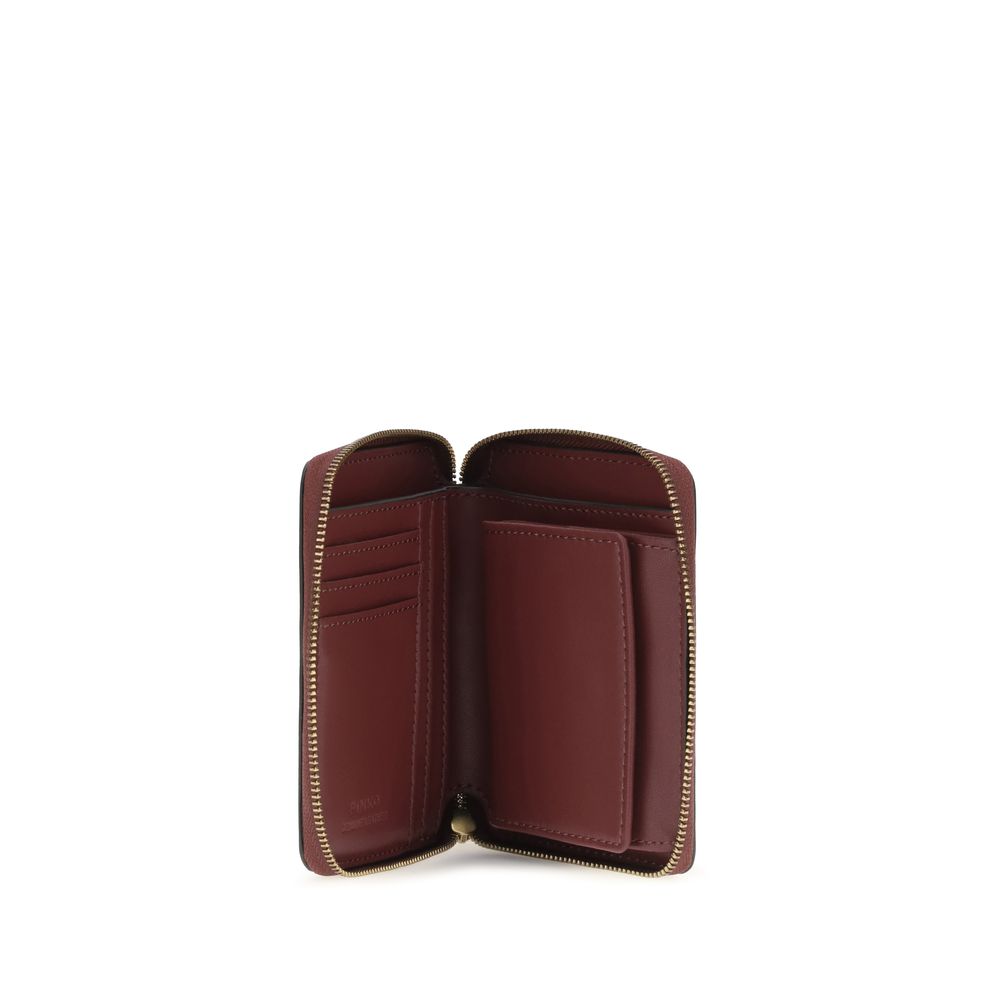 PINKO Red Calf Leather Bos Taurus Wallet