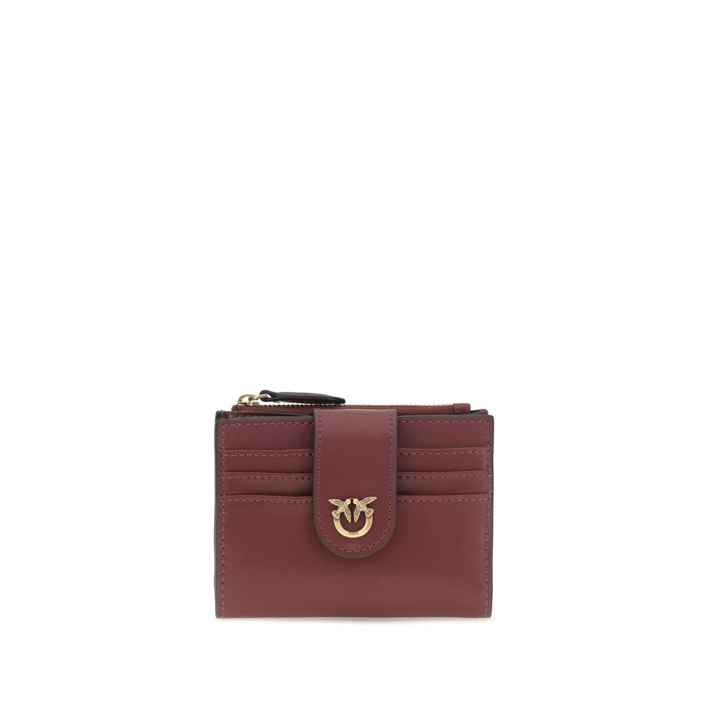 PINKO Red Calf Leather Bos Taurus Wallet