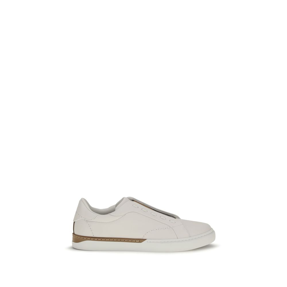 Fendi Witte Kalfsleren Bos Taurus Lage Sneakers