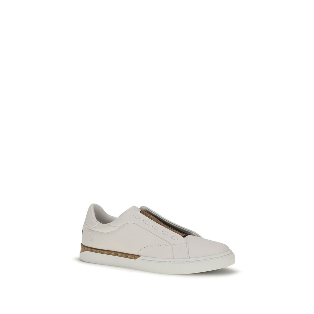 Fendi Witte Kalfsleren Bos Taurus Lage Sneakers