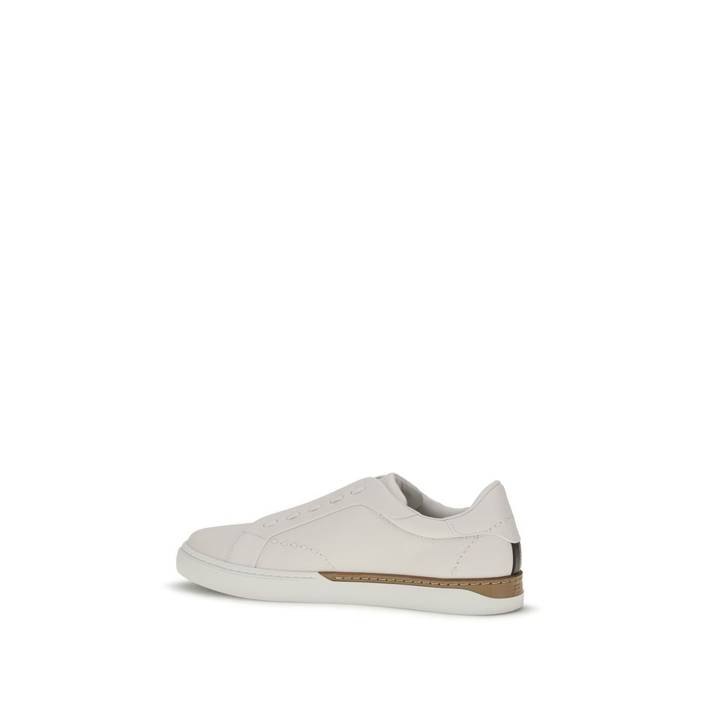 Fendi Witte Kalfsleren Bos Taurus Lage Sneakers