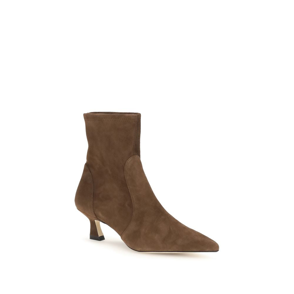 Stuart Weitzman Bruine Kalfsleren Bos Taurus Enkellaarzen