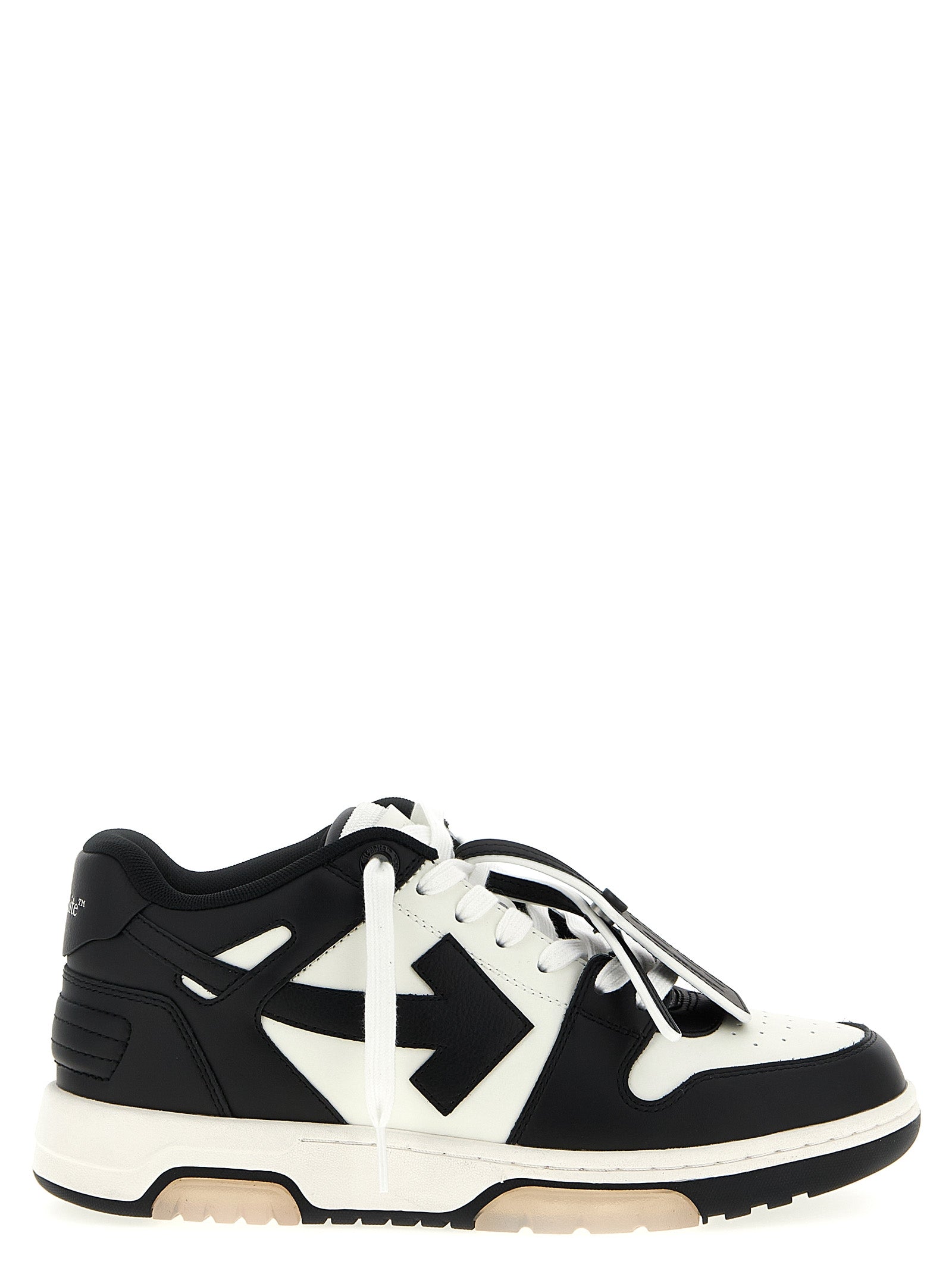 Off-White Tweekleurige Lage Sneakers van Kalfsleer