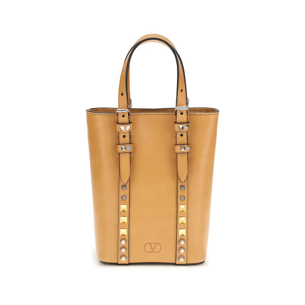 Valentino Garavani Beige Kalfsleer Bos Taurus Schoudertas