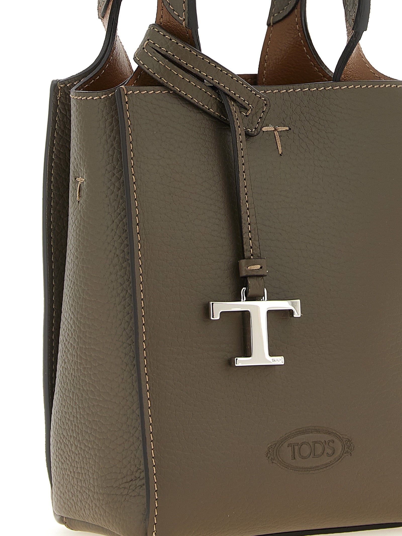 Tod's Tweekleurige Kalfsleren Handtas