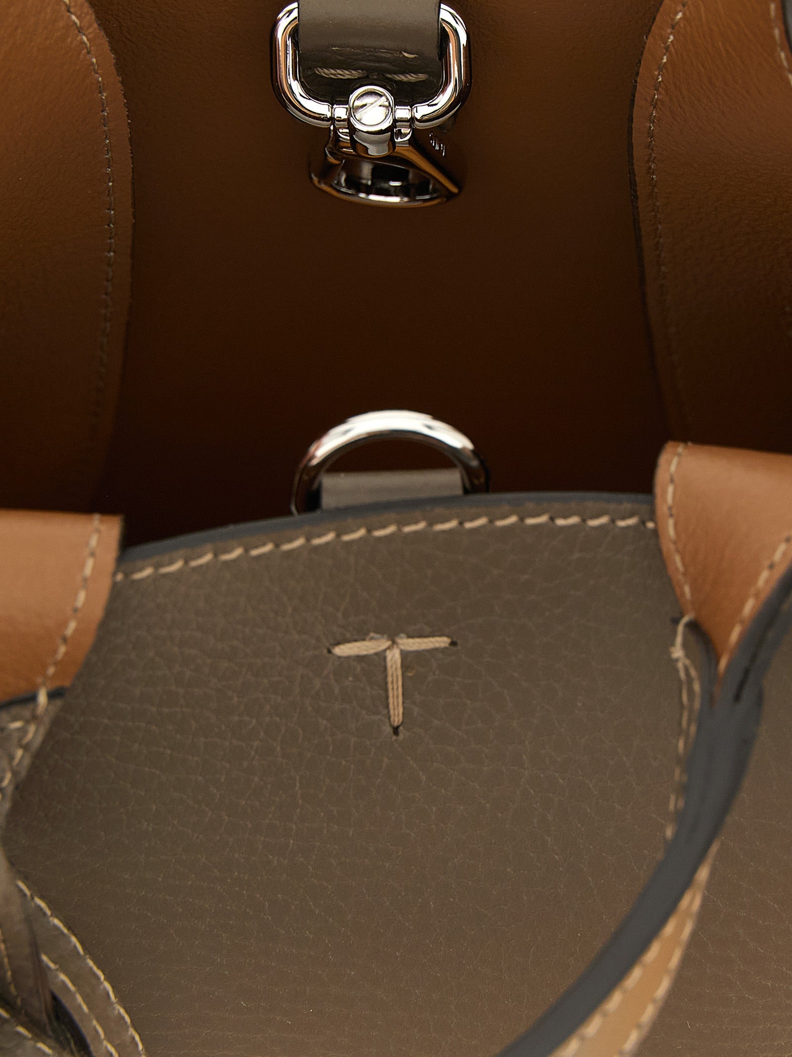 Tod's Tweekleurige Kalfsleren Handtas