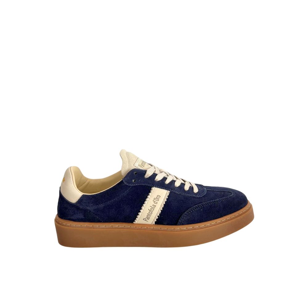 Pantofola D'Oro blauwe suède herensneakers