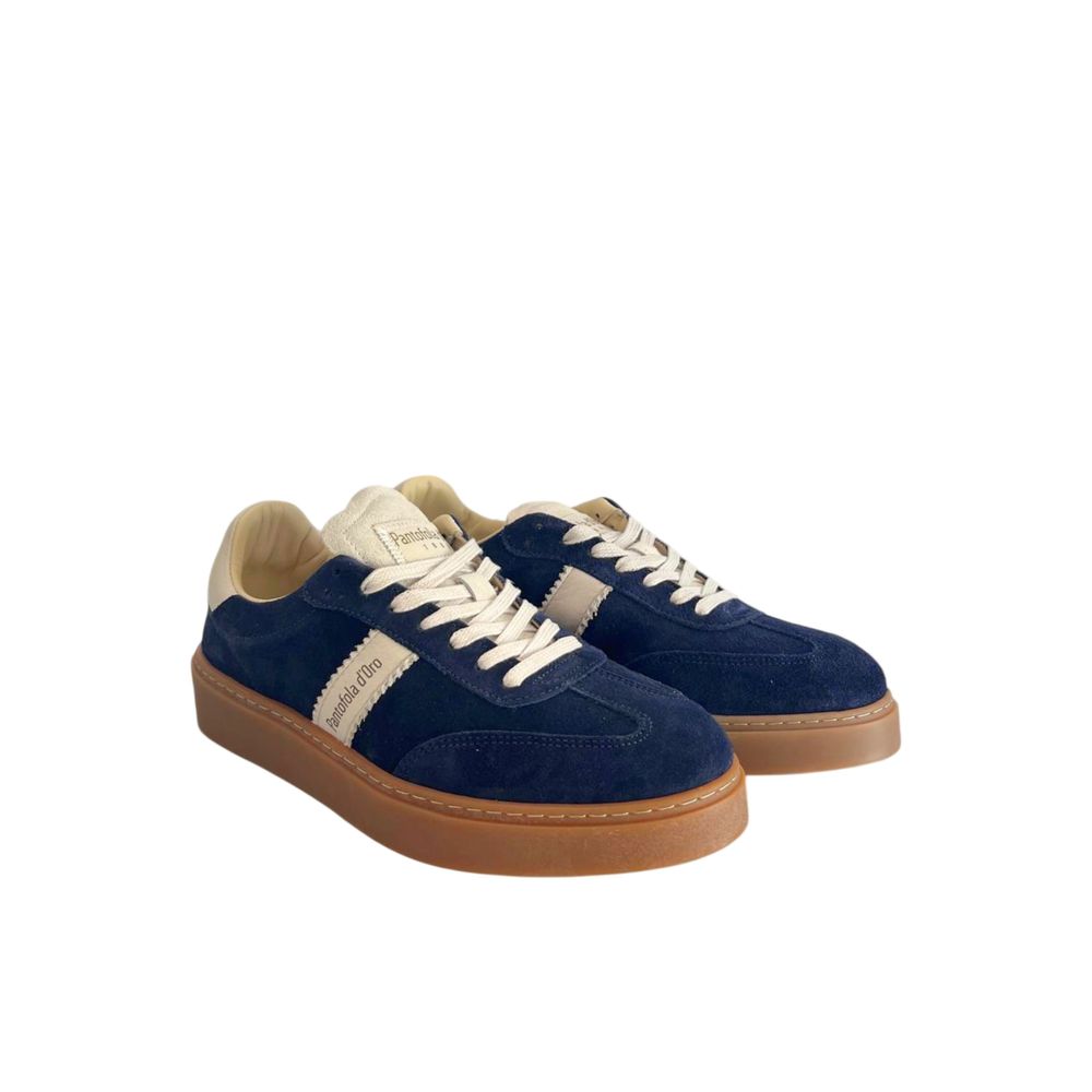 Pantofola D'Oro blauwe suède herensneakers