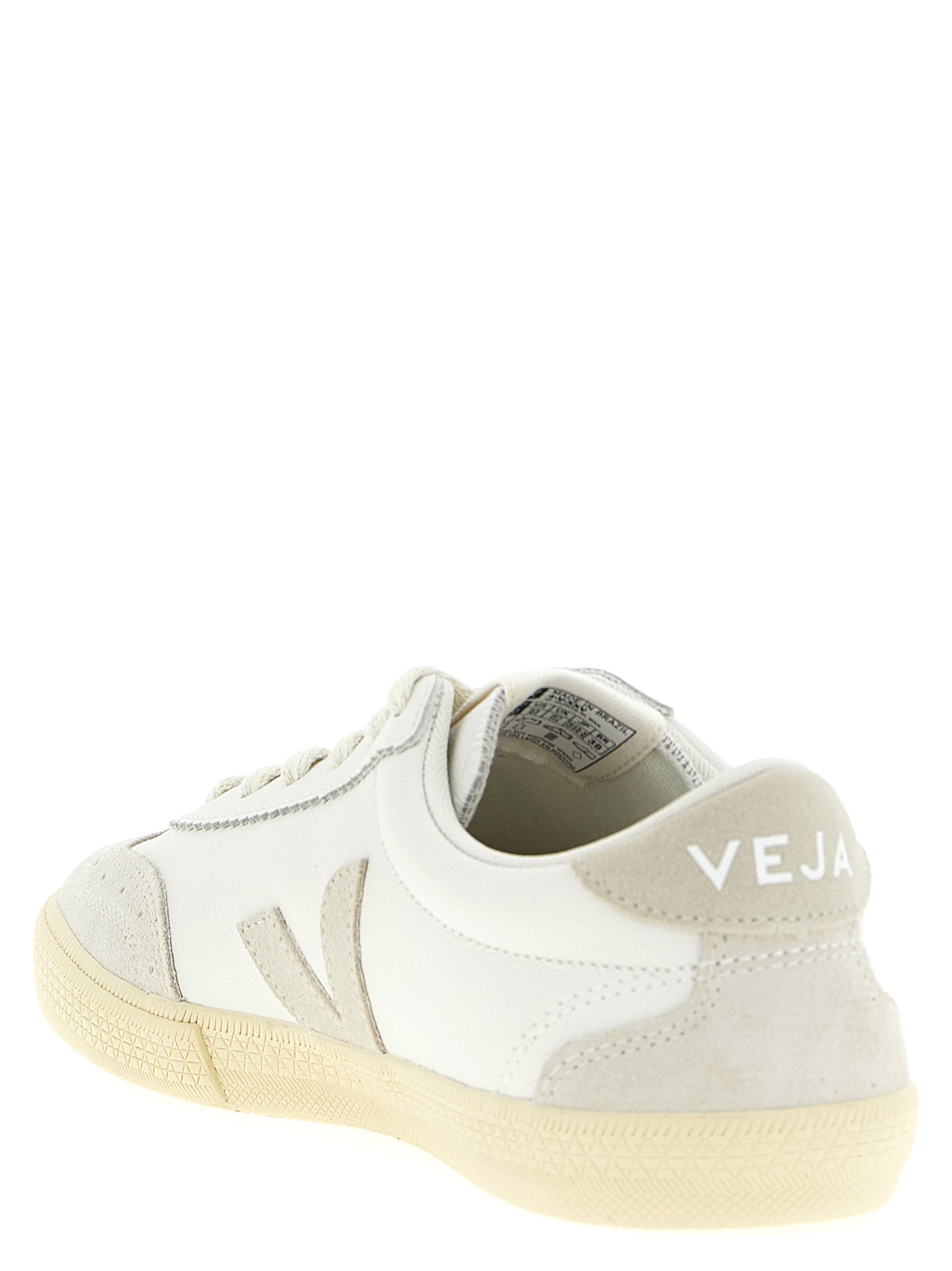 Veja Beige Leren Lage Sneakers