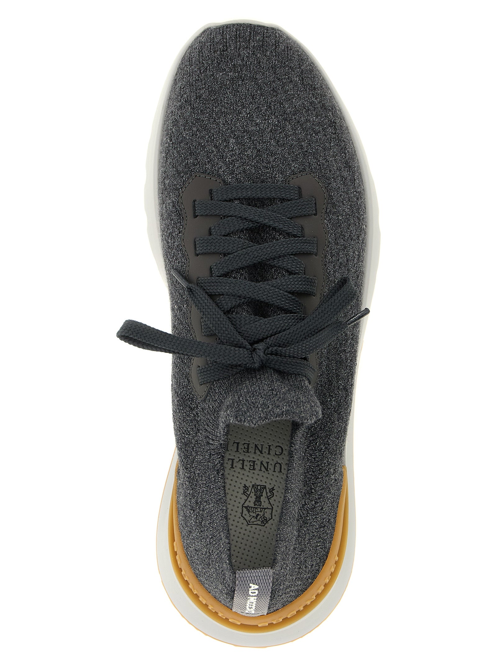 Brunello Cucinelli Gray Cotton Athletic Sneakers