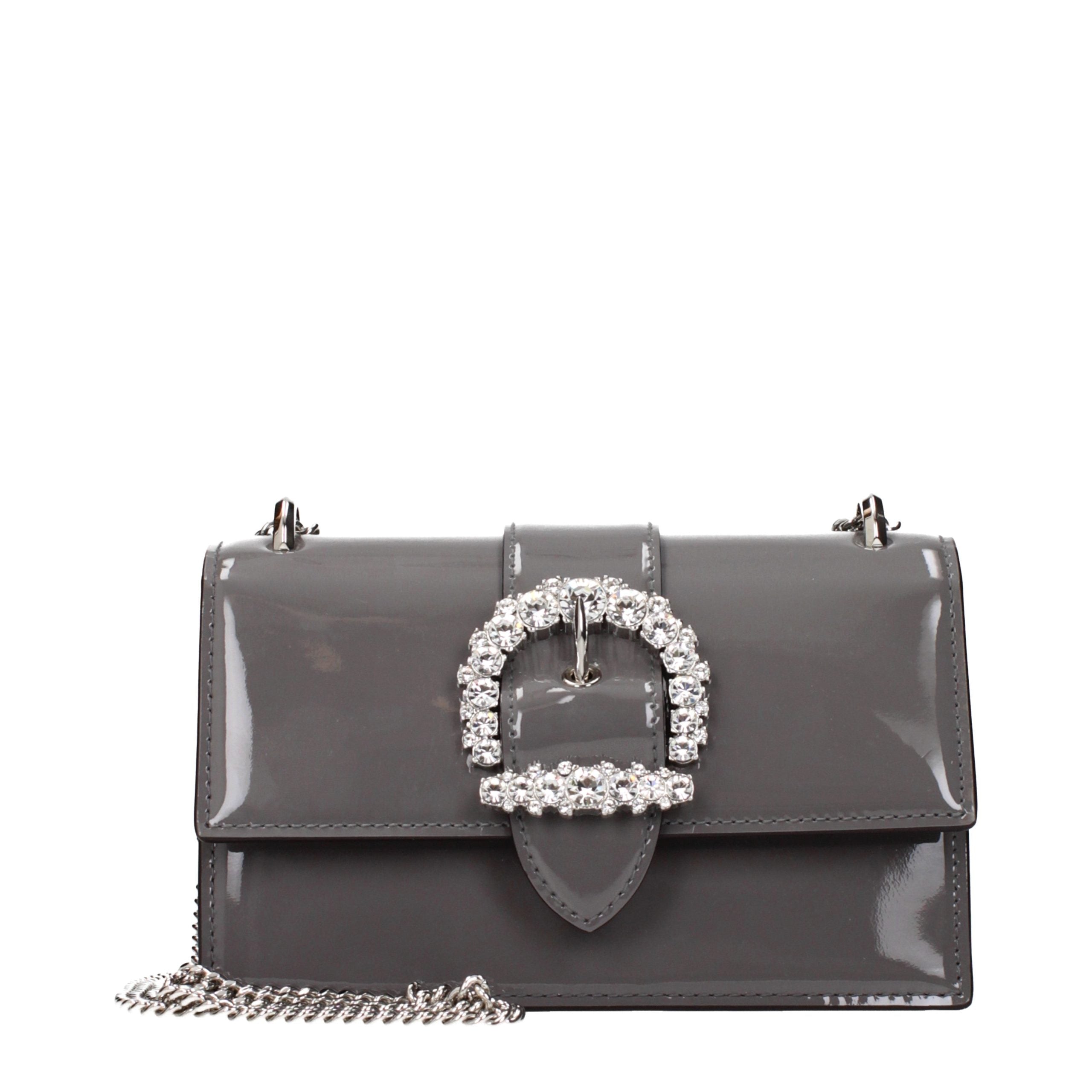 Jimmy Choo Grey Leather Shoulder Bag
