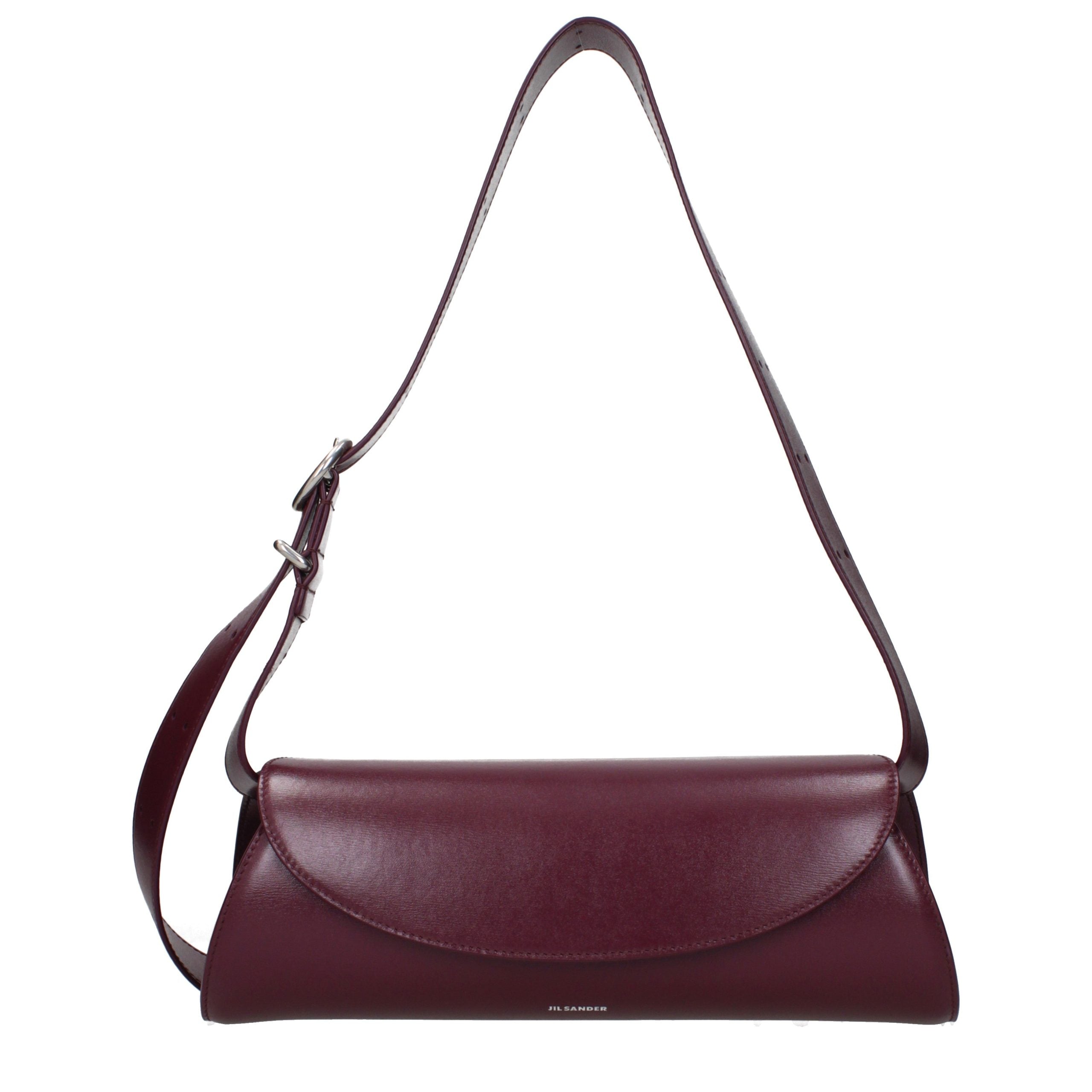 Jil Sander Rode Leren Crossbody Tas