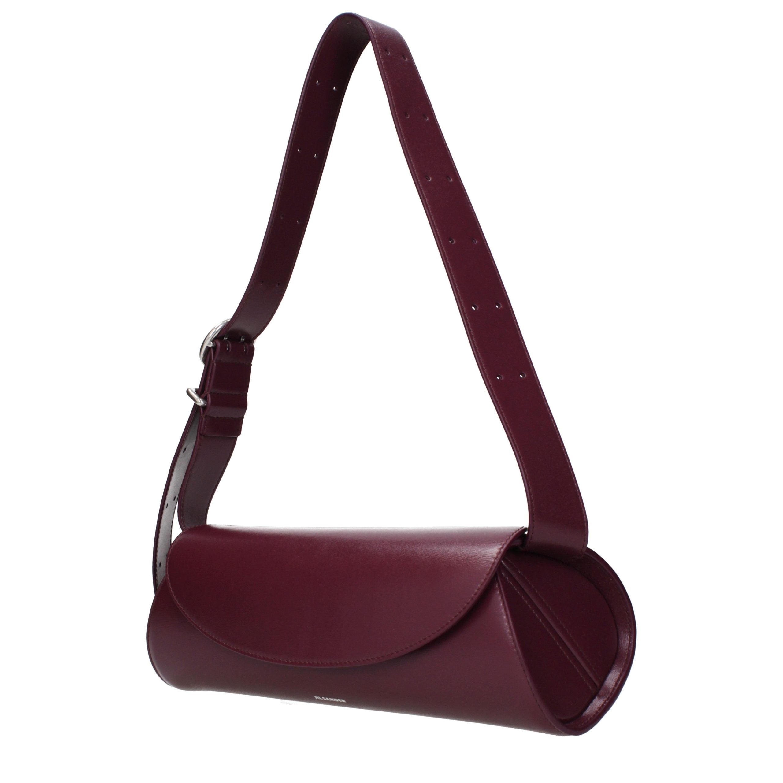 Jil Sander Rode Leren Crossbody Tas
