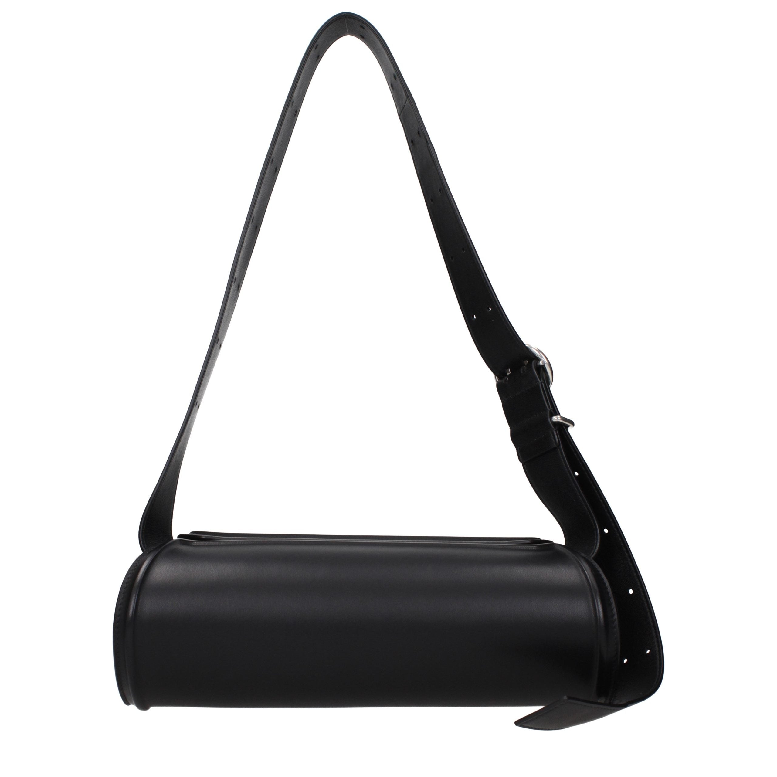 Jil Sander Zwarte Leren Crossbody Tas