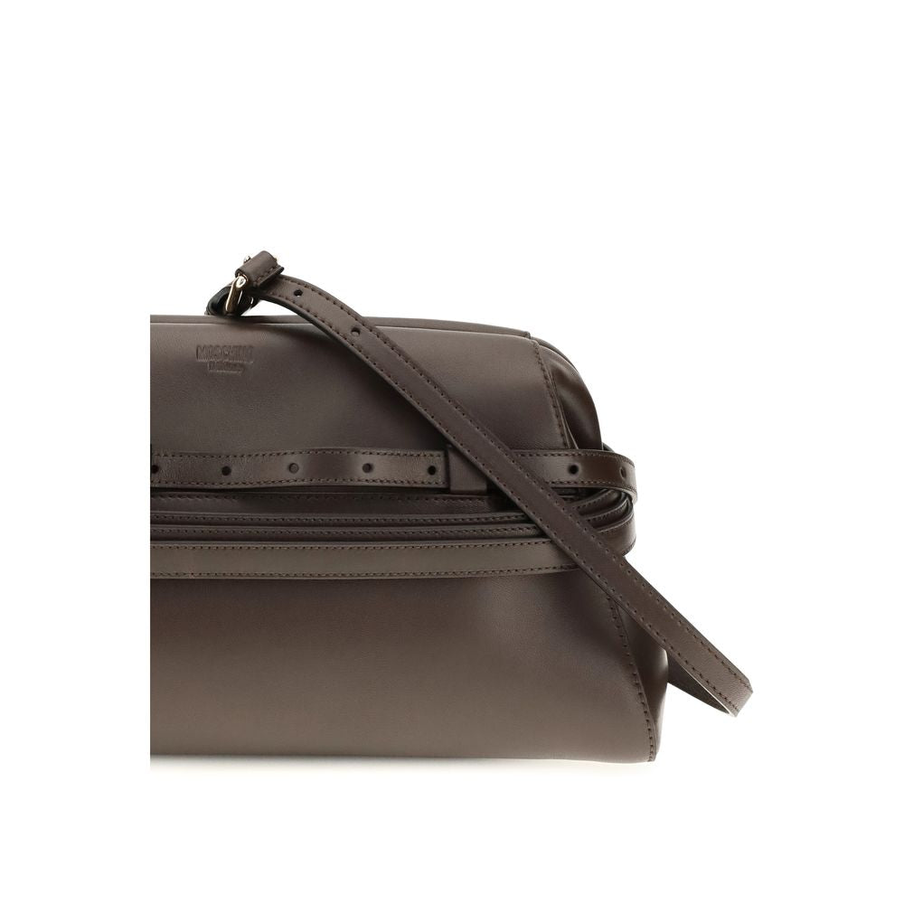 Moschino bruine clutch van geitenleer