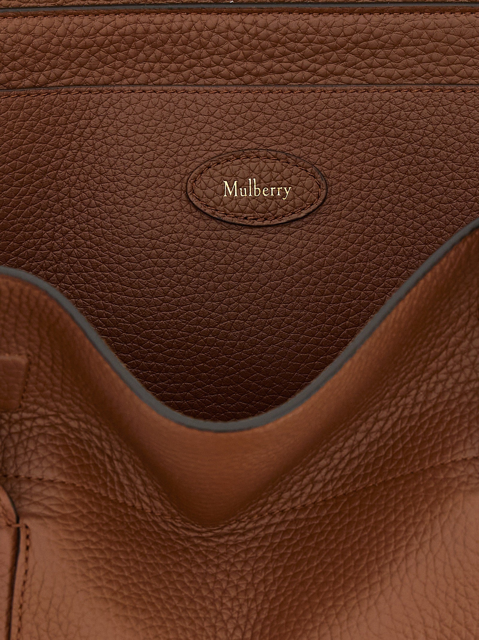 Schoudertas van Mulberry bruin kalfsleer