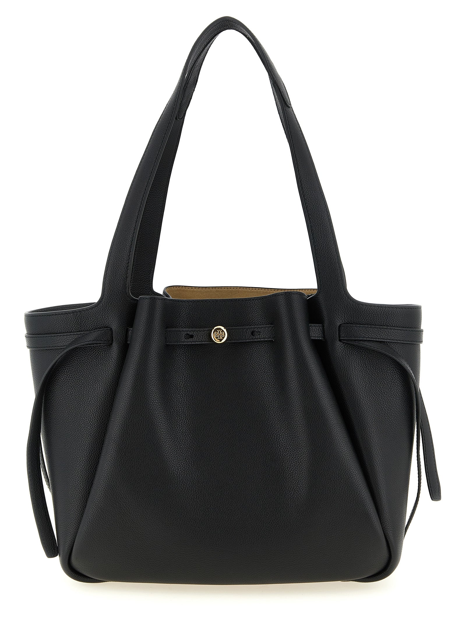 Tory Burch Zwarte handtas in rundleer
