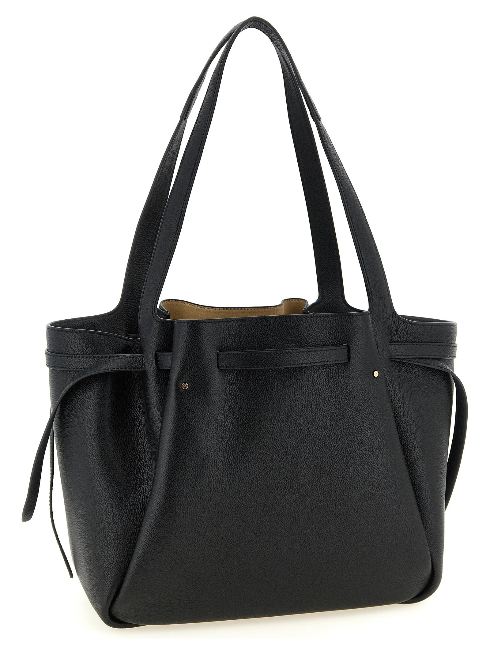 Tory Burch Zwarte handtas in rundleer