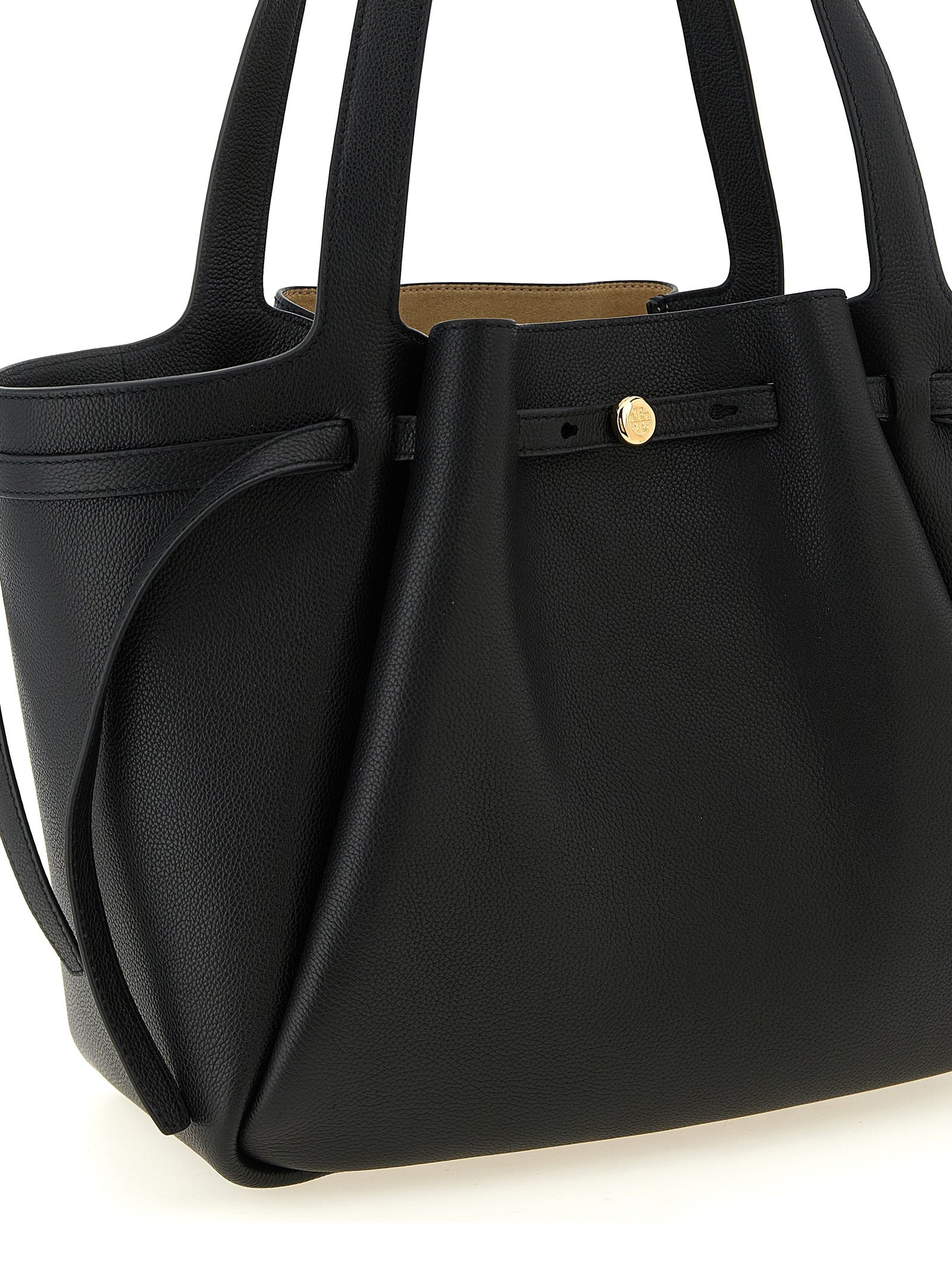 Tory Burch Zwarte handtas in rundleer