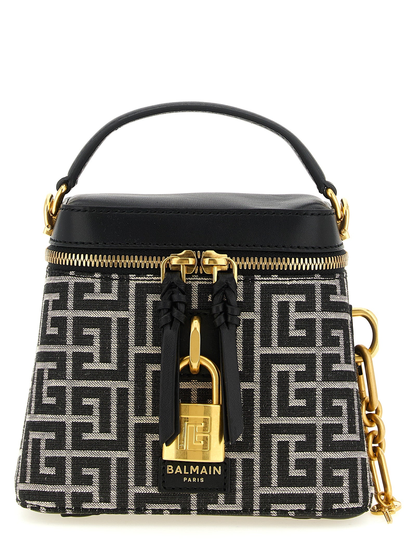 Balmain Tweekleurige Polyester Handtas