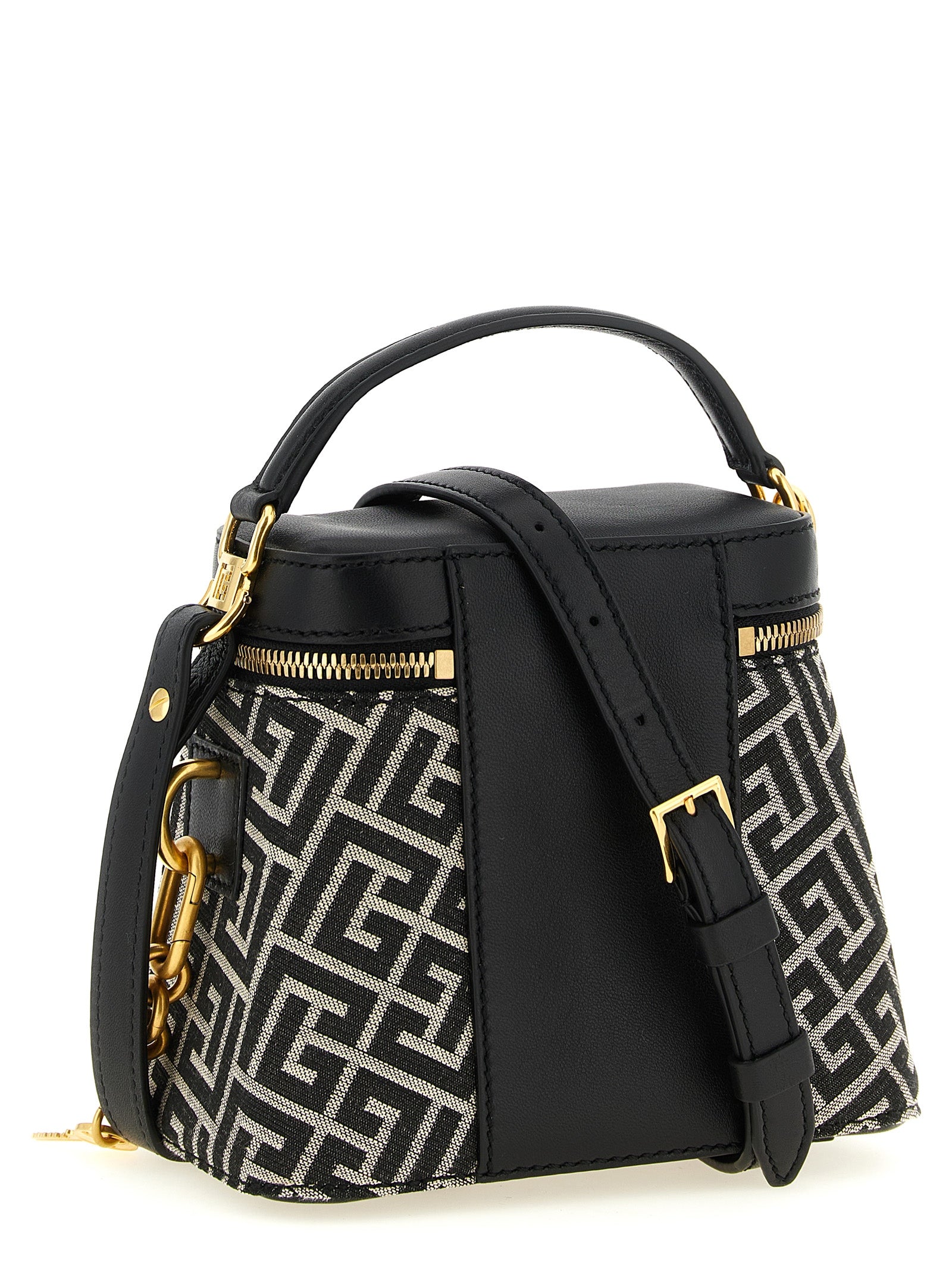 Balmain Tweekleurige Polyester Handtas