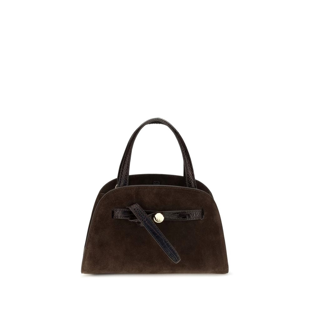 Tory Burch Bruine Suède Leren Schoudertas