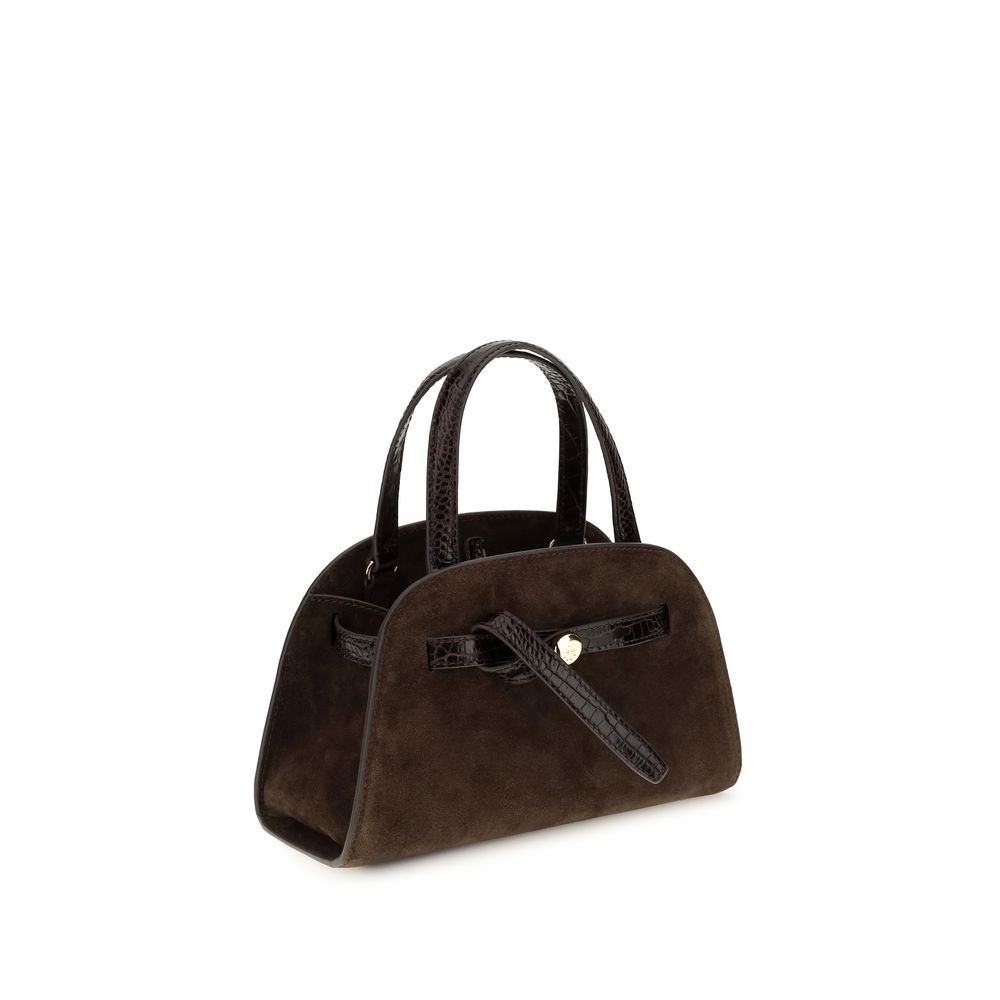 Tory Burch Bruine Suède Leren Schoudertas