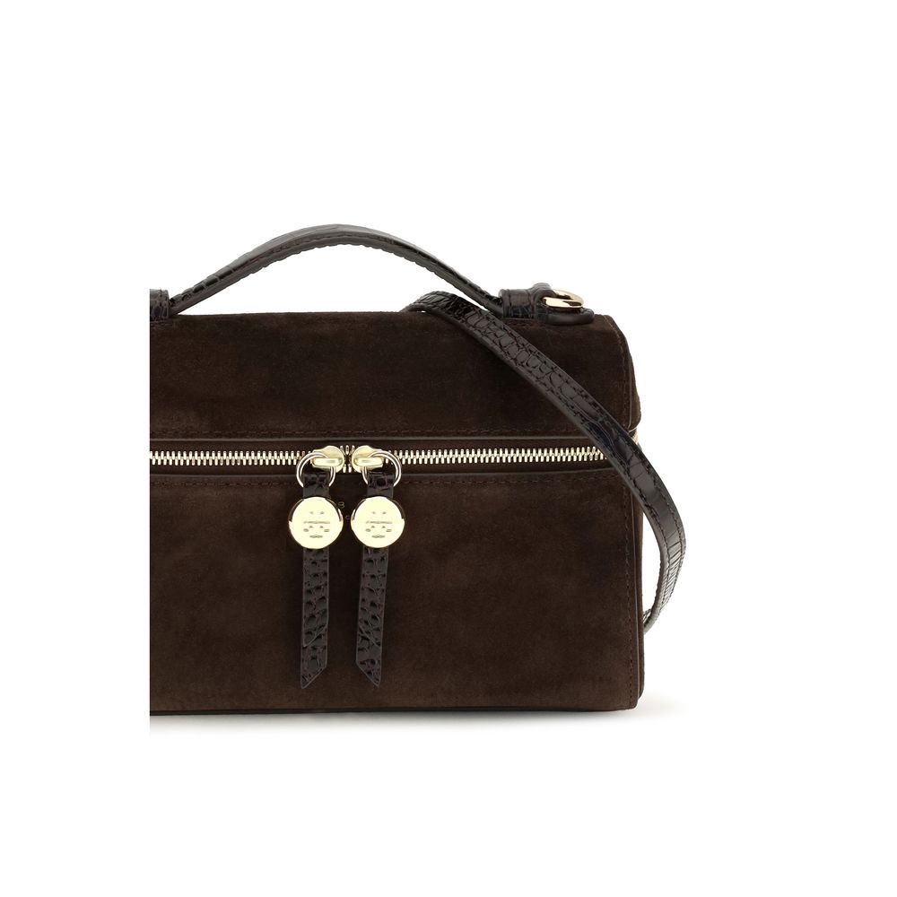 Tory Burch Schoudertas van bruin suèdeleer