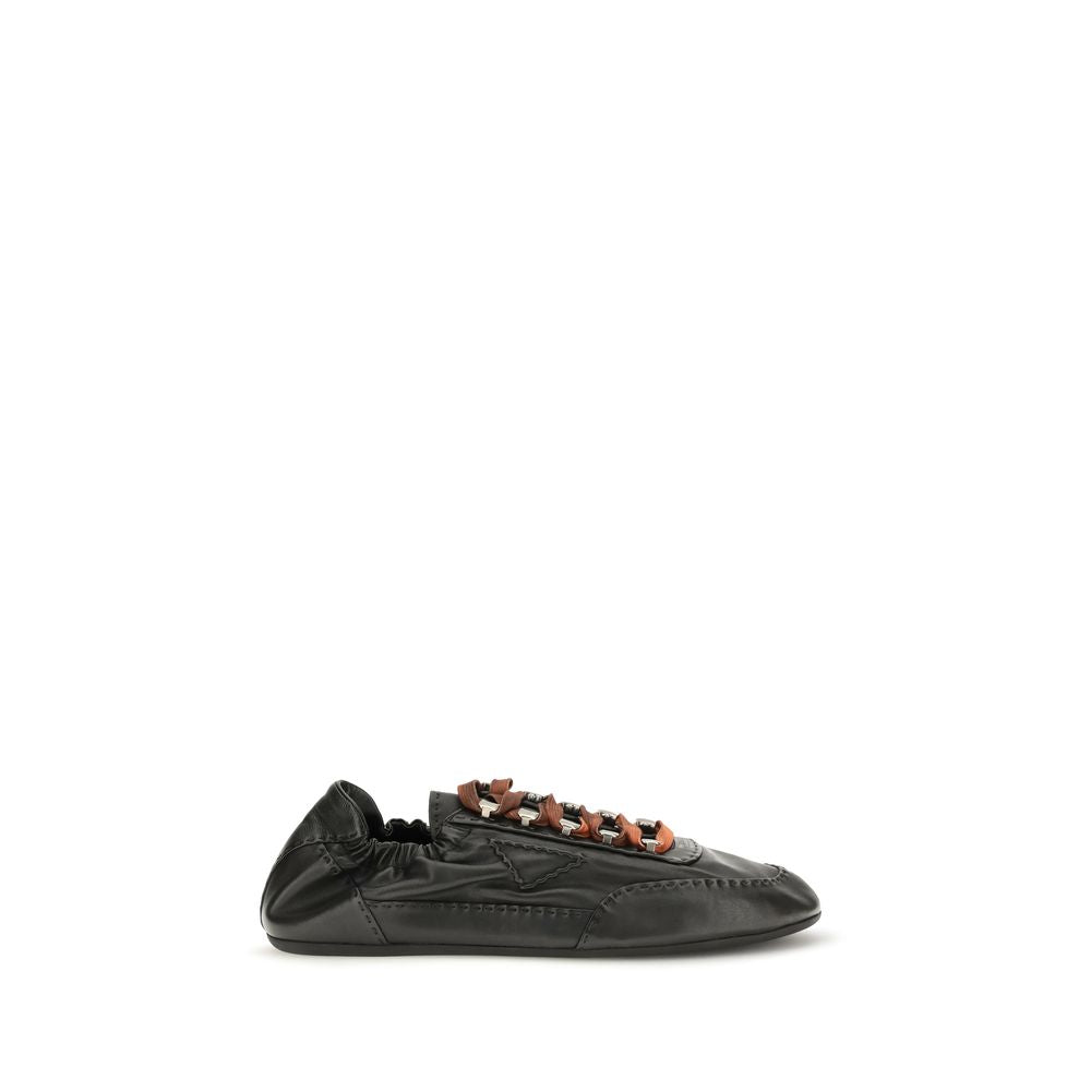 Prada Zwarte Lamsleren Ovis Aries Aries Sportschoenen