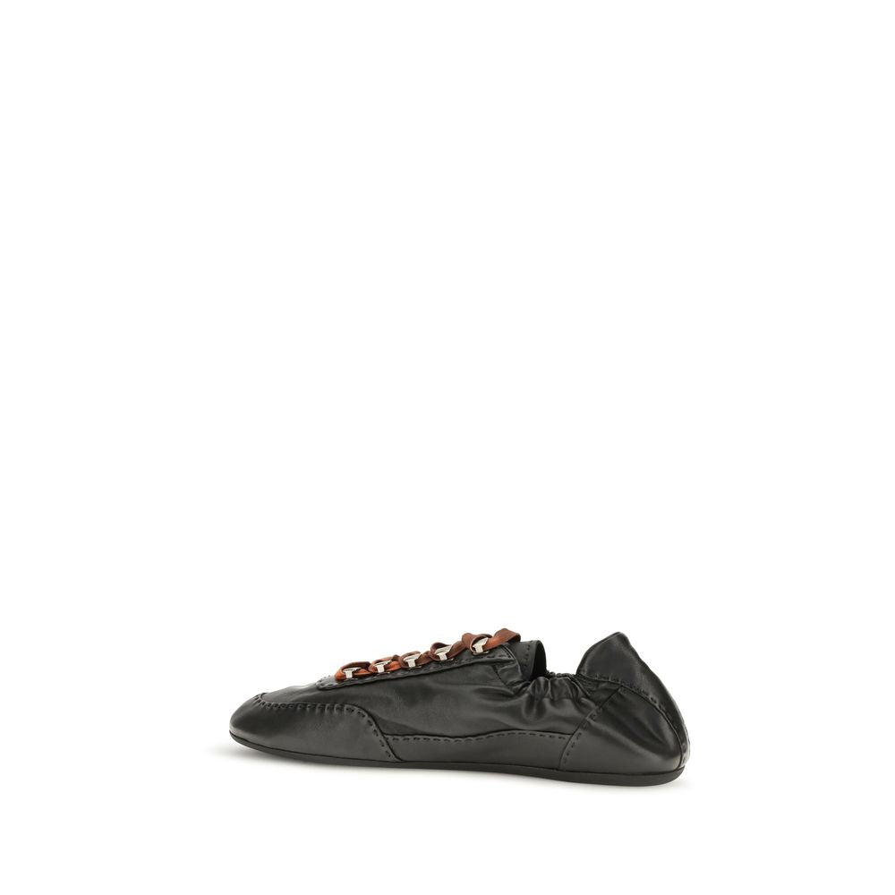 Prada Zwarte Lamsleren Ovis Aries Aries Sportschoenen