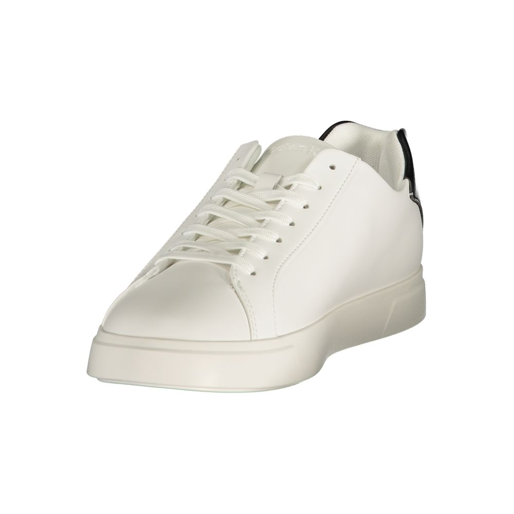 Calvin Klein Witte Polyurethaan Herensneaker