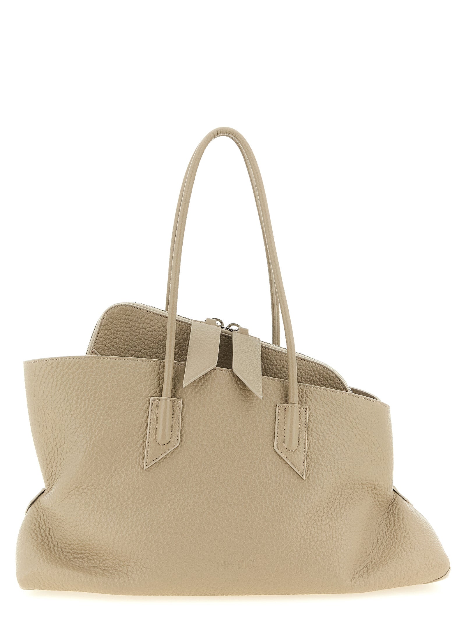 De Attico Beige Schoudertas van Rundleer